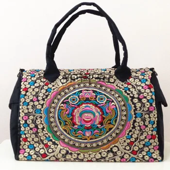 

Women's Canvas Handbags Hot Sale Casual Shoulder Bag Floral Embroidered Ethnic Bag Vintage Messenger Bag Ladies Crossbody Bag