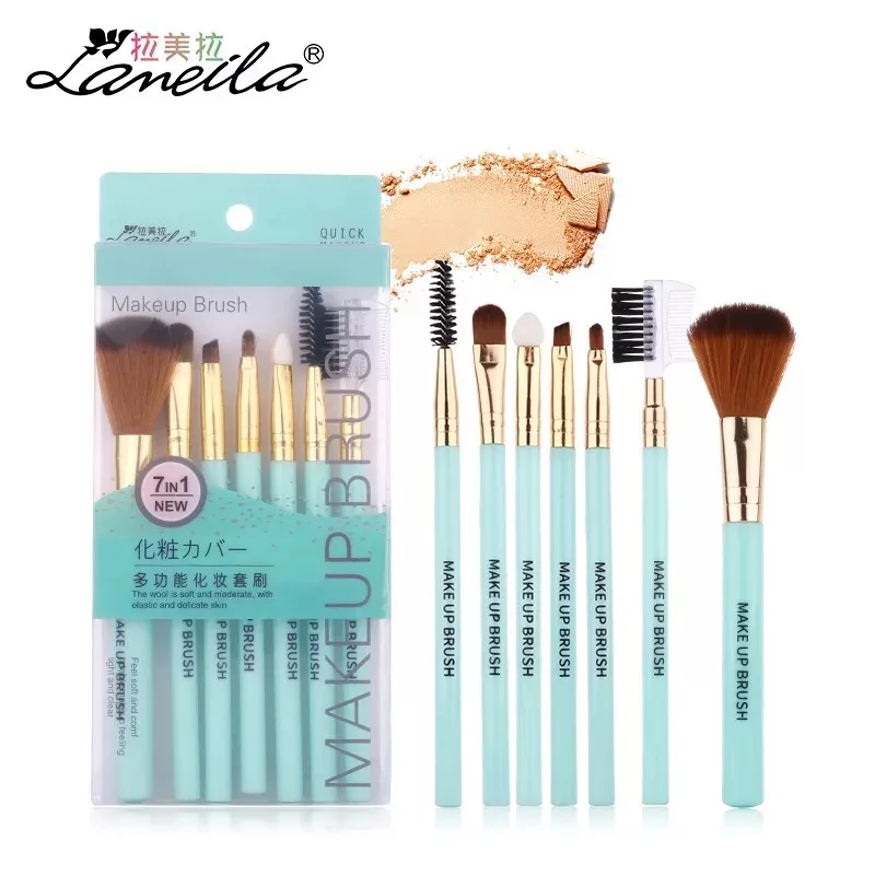 

LAMEILA Makeup Brushes Set 7pcs/lot Eye Shadow Blending Eyeliner Eyelash Eyebrow Brushes For Make up Portable Eye beauty tools