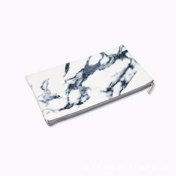 

Marble Multi-Function Makeup Brushes PU Bag Travel Zipper Storage Cosmetic Bag Toiletry Pencil Case 50pcs/Lot