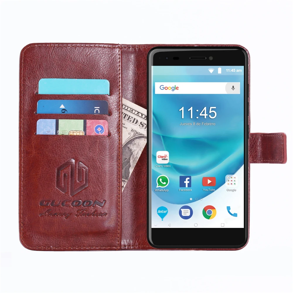 GUCOON خمر محفظة حالة ل ZTE شفرة A6 ماكس L8 A3 2019 بو الجلود الكلاسيكية كتاب فليب غطاء المغناطيسي الأزياء حالات
