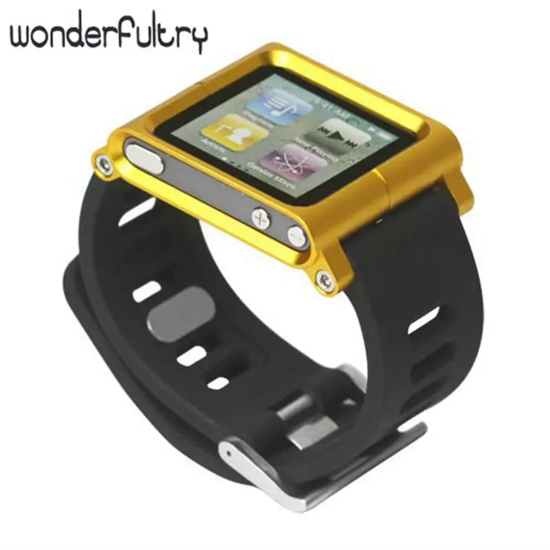 Wonderfultry Алюминий часы-браслет наручные чехол для Ipod Nano 6 6th Gen 10 Цвета розничная