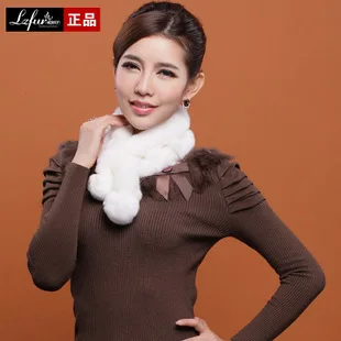 (TopFurMall) женские модные шарфы из натурального меха кролика Рекс 2 линии зимний
