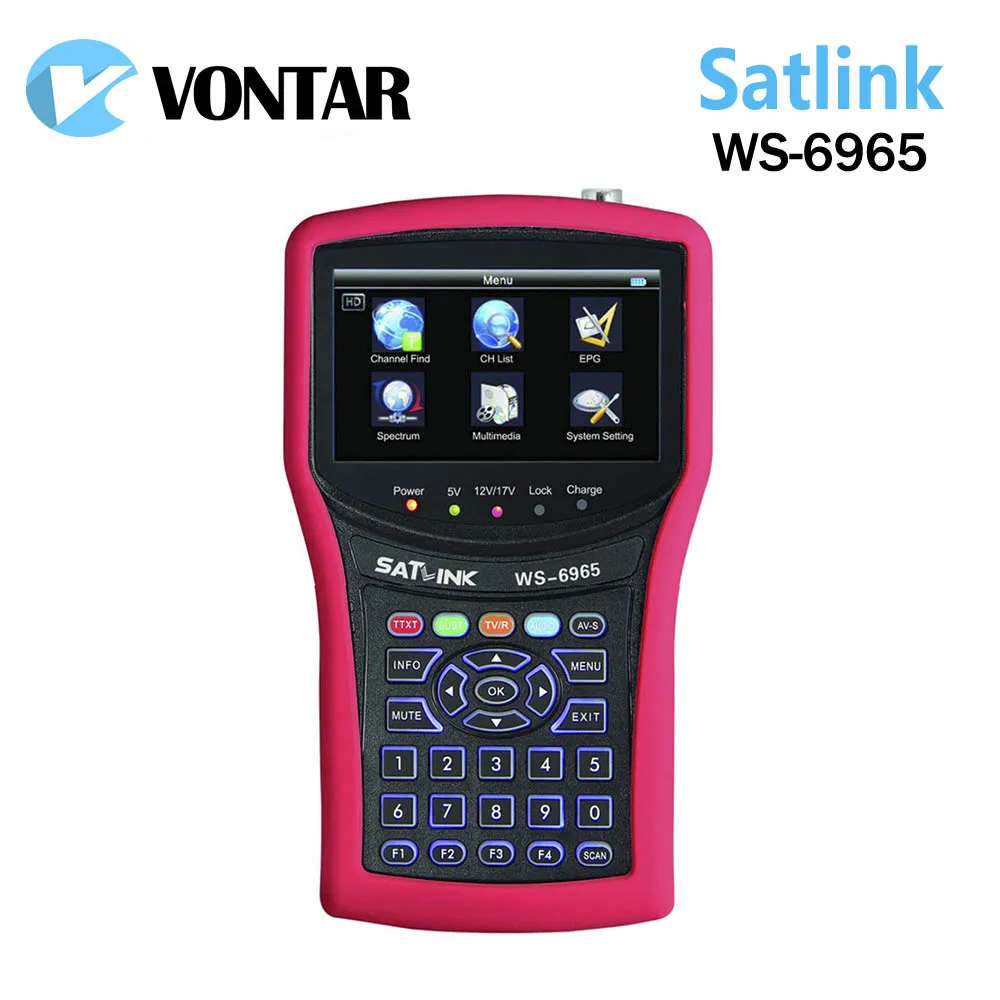 

[Genuine] Satlink WS 6965 DVB-T&DVB-T2 With Spectrum Analyzer Finder digital meter Satlink 6965 WS-6965 Free Shipping