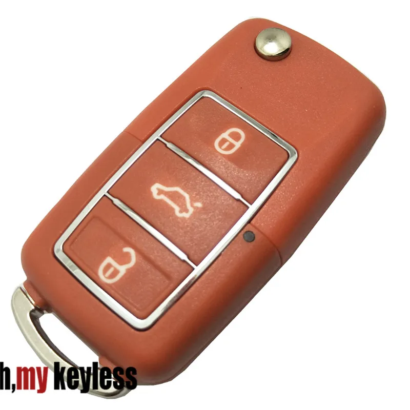 

Replacement flip key case for vw passage polo bora lavida santana remote control key shell for skoda seat key cover fob