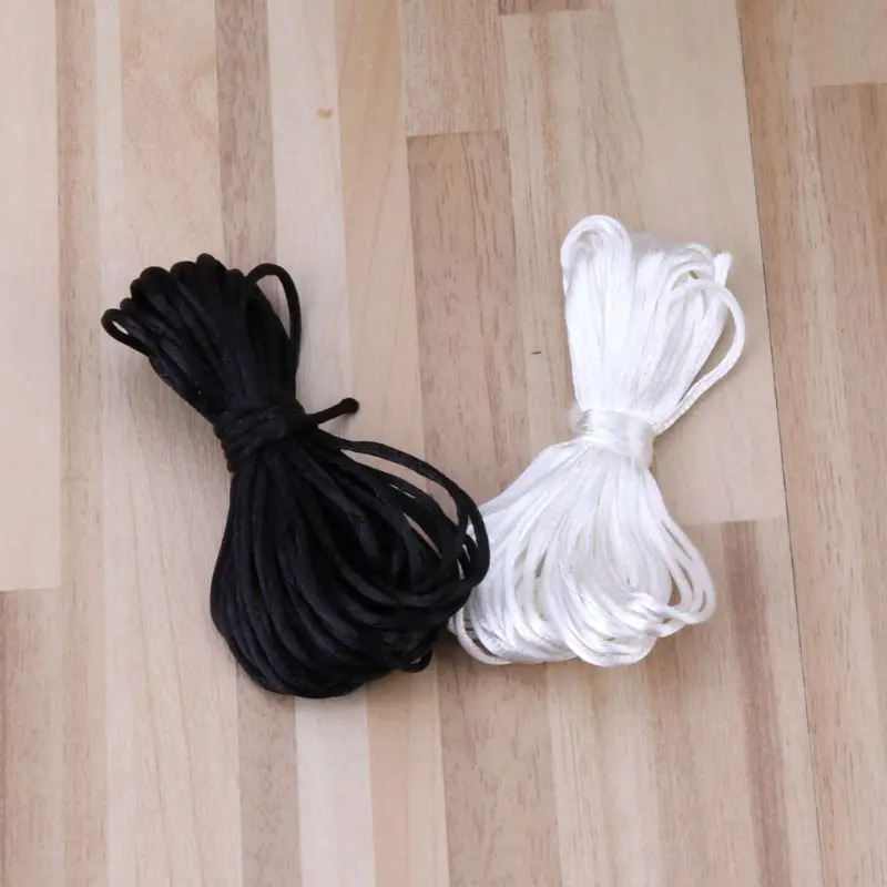 

Baby Pacifiers Accessories 5m Satin Silk Rope 1.5mm Nylon Cord for Baby Mom Jewelry Making Teething Necklace Rattail Cord