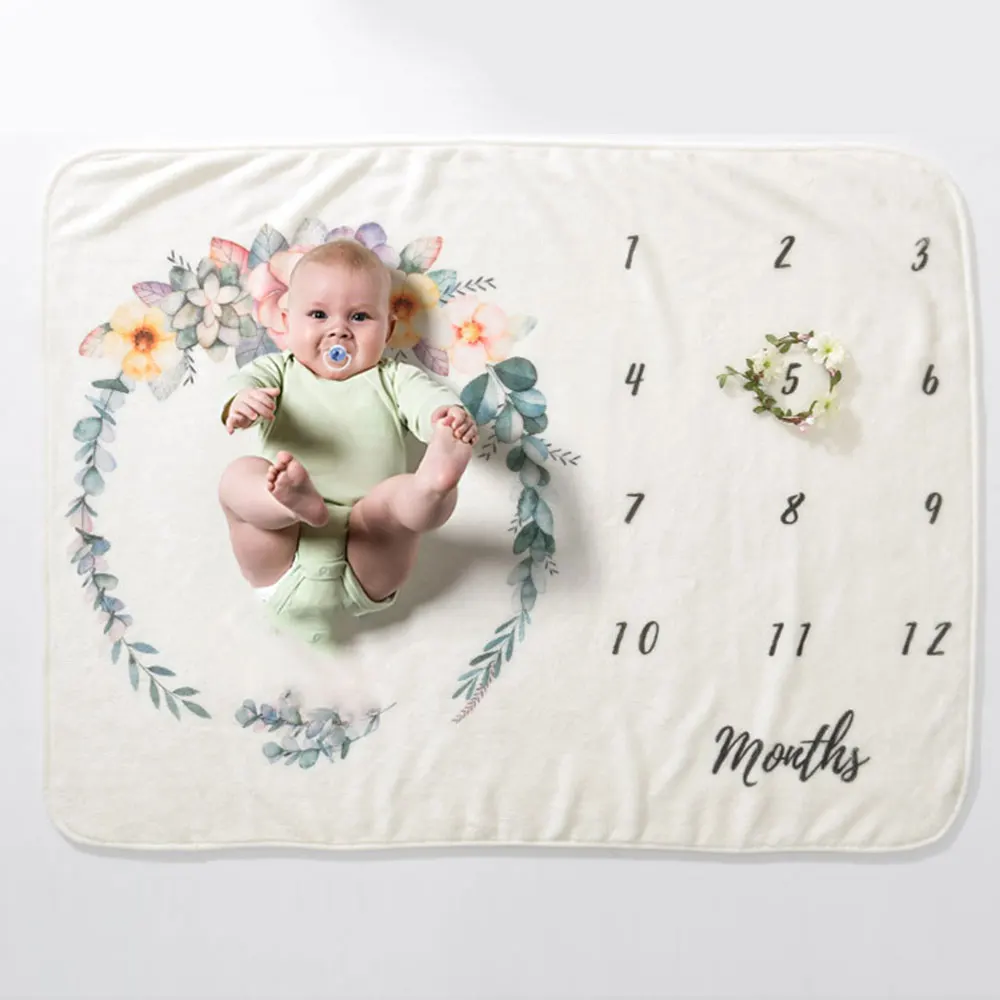 Одеяло для новорожденных 12 месячный рост веха одеяло s фото реквизит фон мягкий фланелевый детское одеяло s