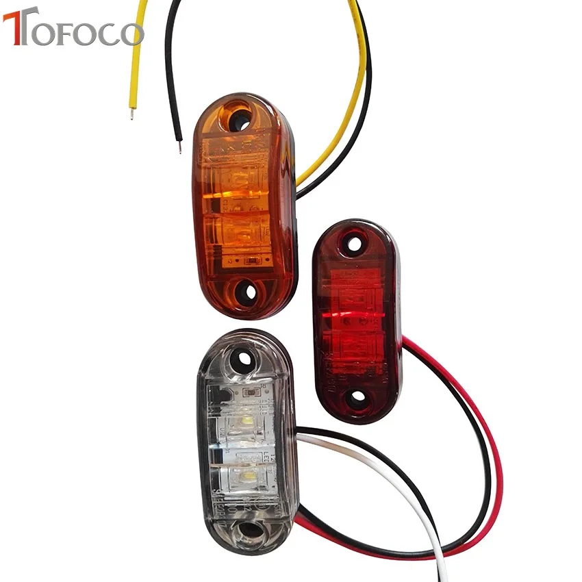 2PcsTruckVanLEDSideMarkerIndicatorLightClearanceIdentification