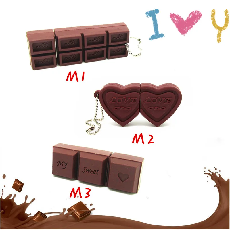 Pendrive usb2.0 cartoon love sweet chocolate memory stick real capacity usb flash drive 64gb 32gb 16gb 8gb 4gb pen drive gift Pendrive usb2.0 cartoon love sweet chocolate memory stick real capacity usb flash drive 64gb 32gb 16gb 8gb 4gb pen drive gift