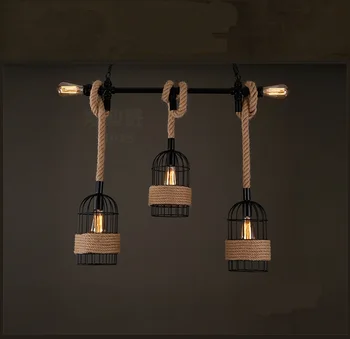 

Loft water head rope Pendant Lights 3 individual coffee counter clothing shop Nordic retro Industrial Decoration GY284 LU1011