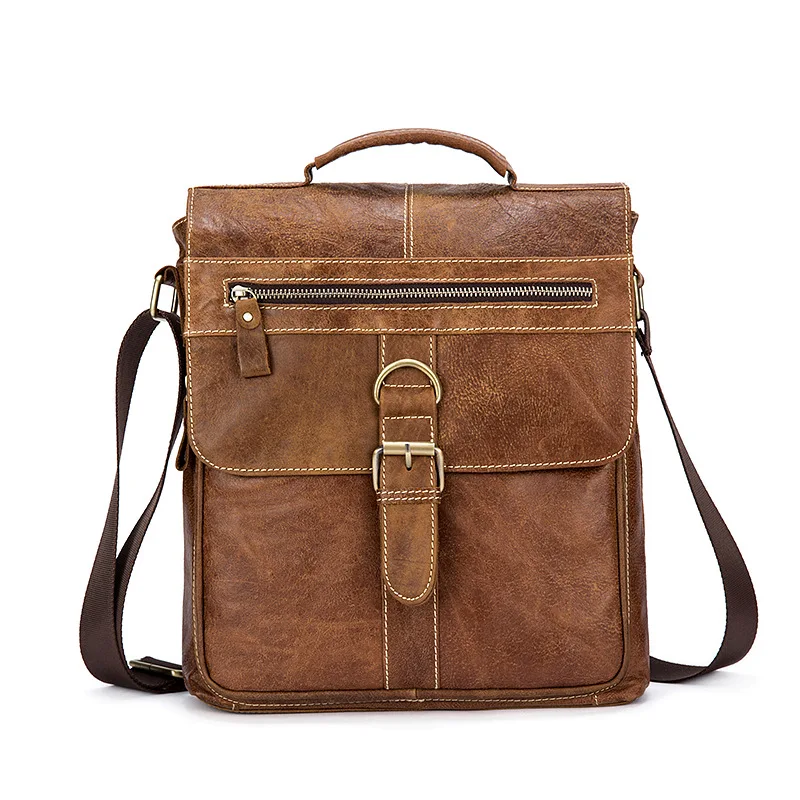 MJ Men's Bags High Quality Genuine Leather Messenger Bag Male Bags Original Real Leather Crossbody Bag Shoulder Handbag (11)