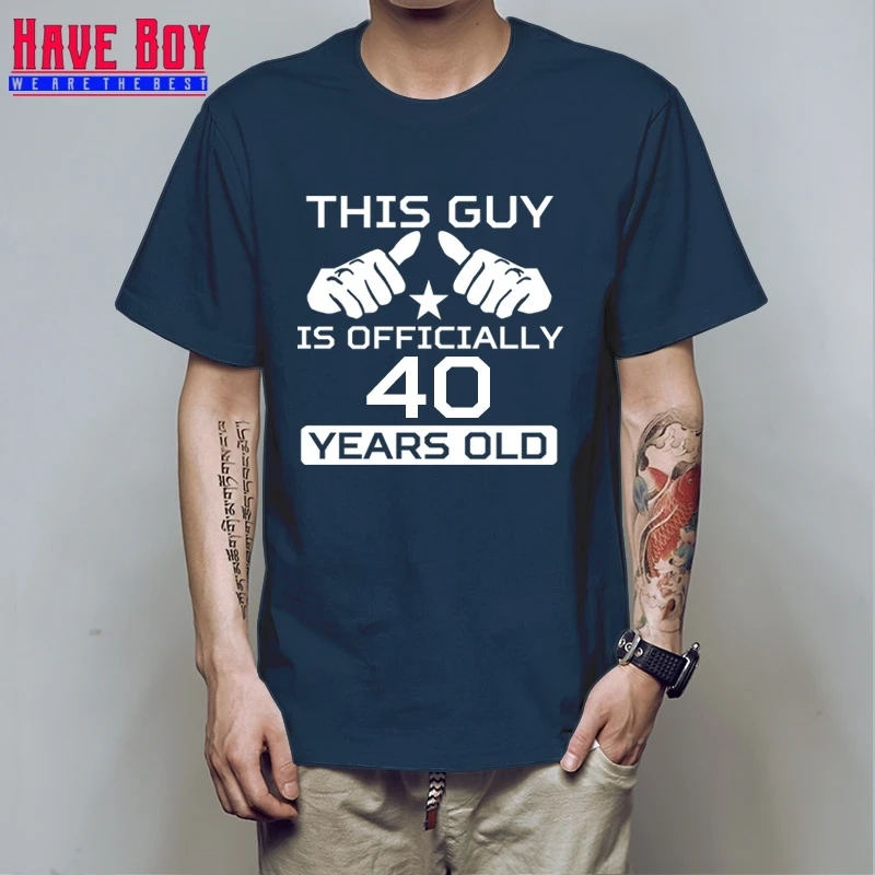 Футболка на день рождения для мальчика футболка 40 лет рубашка подарок Bday Ideas