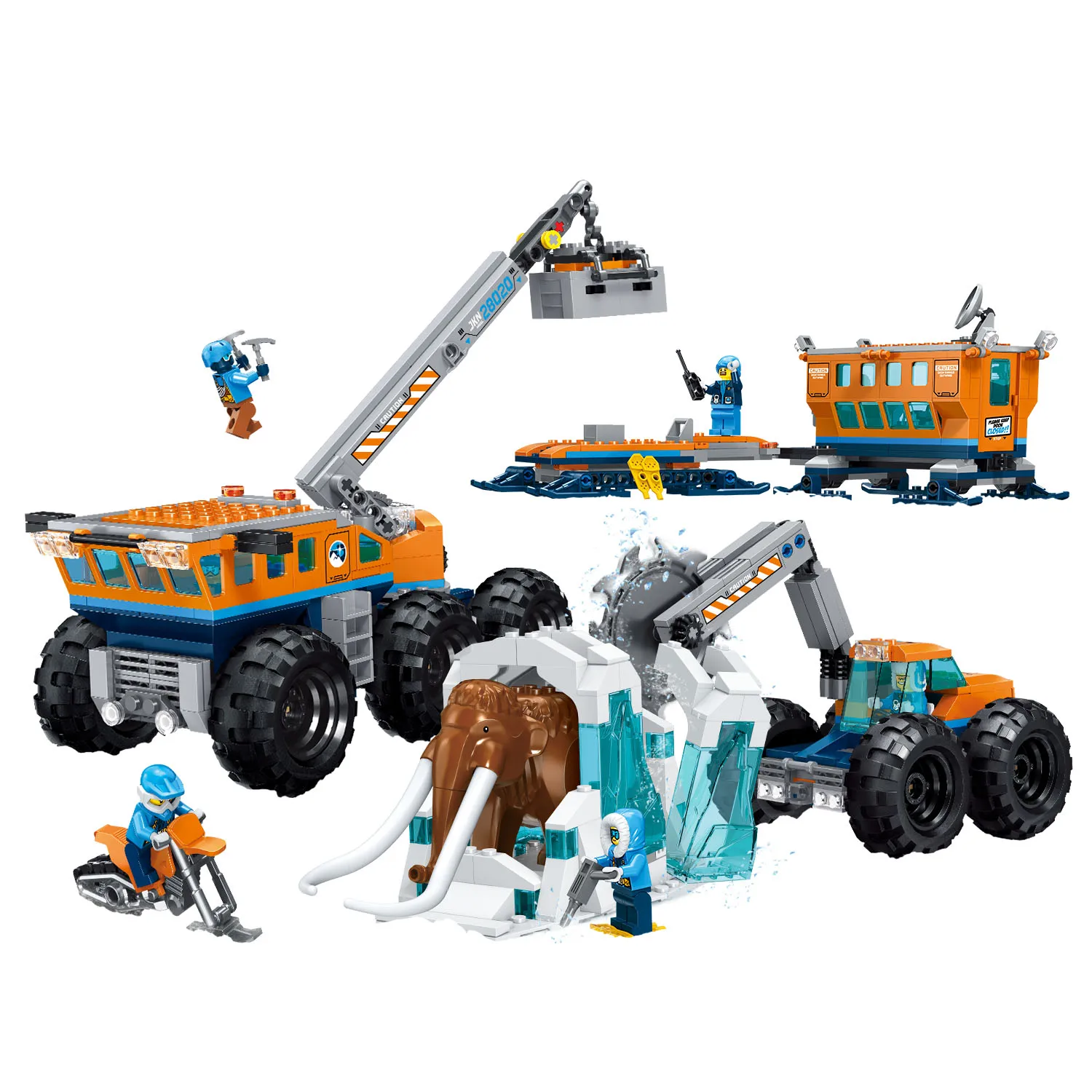 J Model Compatible with Lego J28020 829Pcs Antarctic Rescue Vehicle Models Building Kits Blocks Toys Hobby Hobbies For Kids