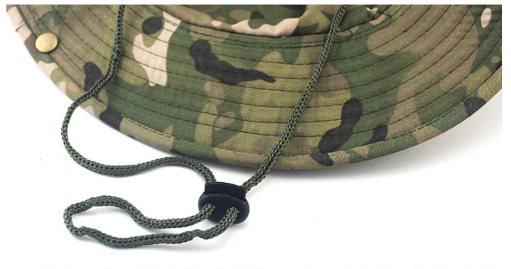 Мужская и женская спортивная хлопковая саржевая плетеная Военная камуфляжная шляпа для охоты и путешествий