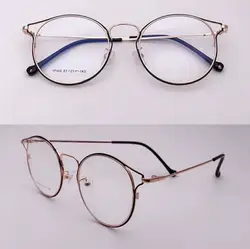 Винтаж круглые очки кадр Для женщин Для мужчин круг из металла очки ретро очки кадров для Степень Близорукость очки Oculos17102