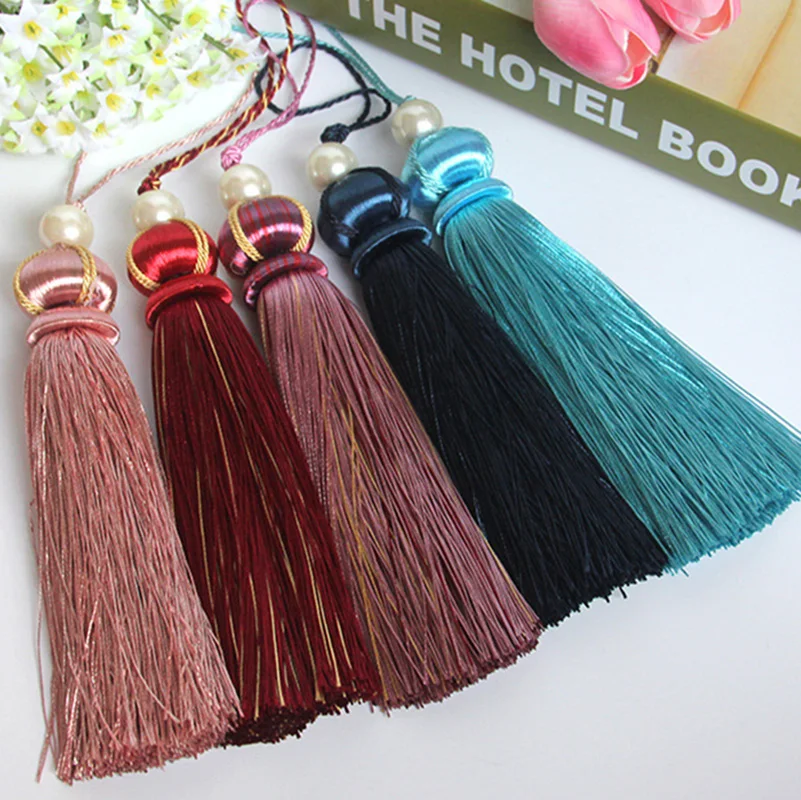 Euro Style Curtain Tassels Polyester Big Tassels 30cm silk tassels