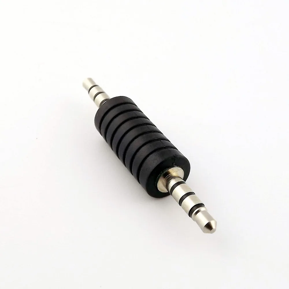 

1x 3.5mm Male to 3.5mm Male 4 Pole TRRS Stereo Audio Headphone Male to Male Adapter Nickel Plated Converter Black