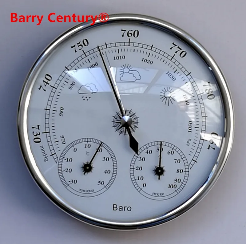 Quality Precision Aneroid 128mm 3 in 1 Barometer With Thermometer and