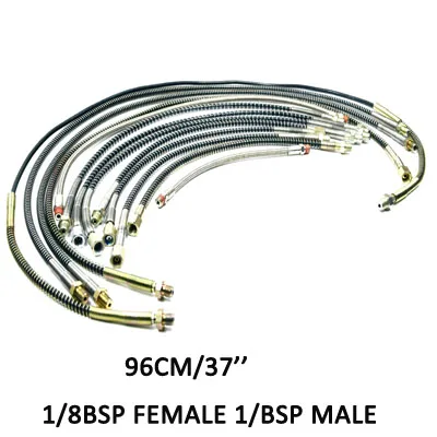 96CM BSP-F BSP-M Шланг высокого давления пружина обернутая трубка PCP Пейнтбол наполнение воздуха части связанные различные длины и варианты резьбы - Цвет: 96CM BSP-F BSP-M