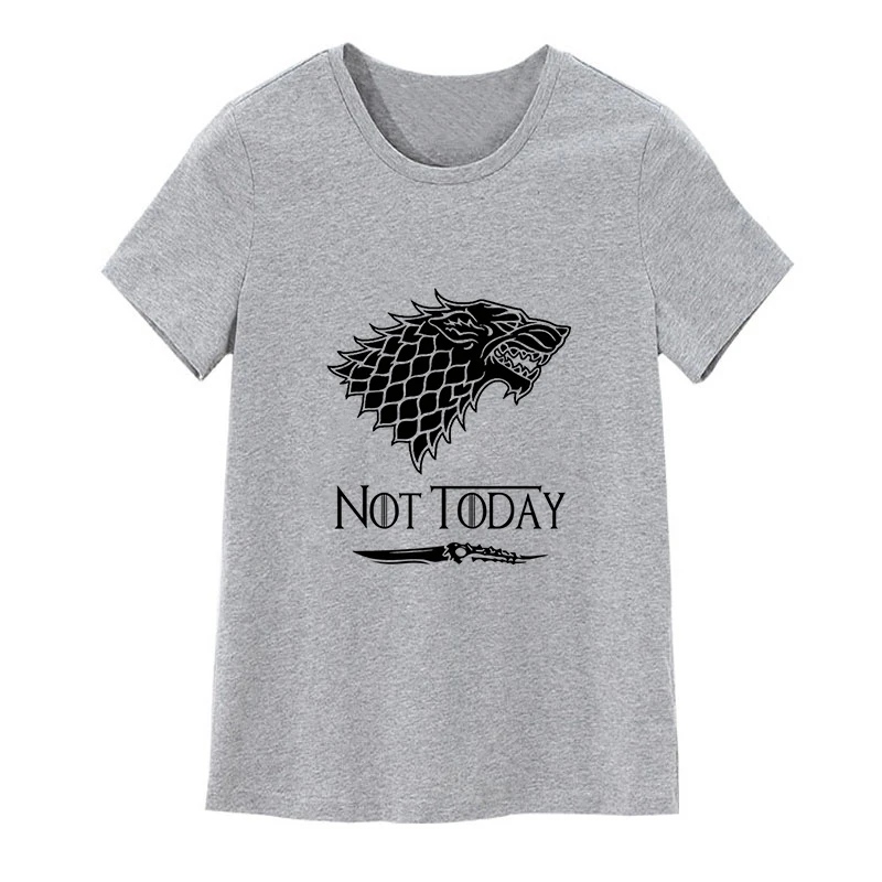 3 цвета, женская летняя футболка, Arya Stark Not Today, футболка с принтом,, модная уличная Футболка Harajuku, топы для фанатов Игры престолов