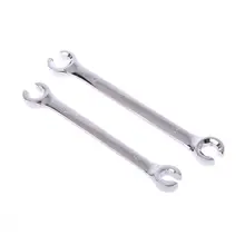 2Pcs 10x12mm 12x14mm Flare Nut Wrench Brake Pipe Spanner Set Six Point Socket Tools For Vehicle Repairing