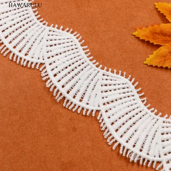 

15yard DIY 3.6CM Milk silk embroidered water soluble lace garment accessories embroidered lace new lace fabric clothing christma