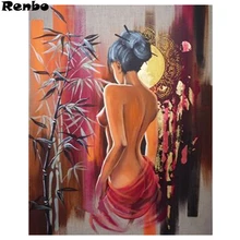 5D DIY на заказ фото алмазная живопись полная квадратная сексуальная красота задняя вышивка с алмазной мозаикой картина со стразами украшения