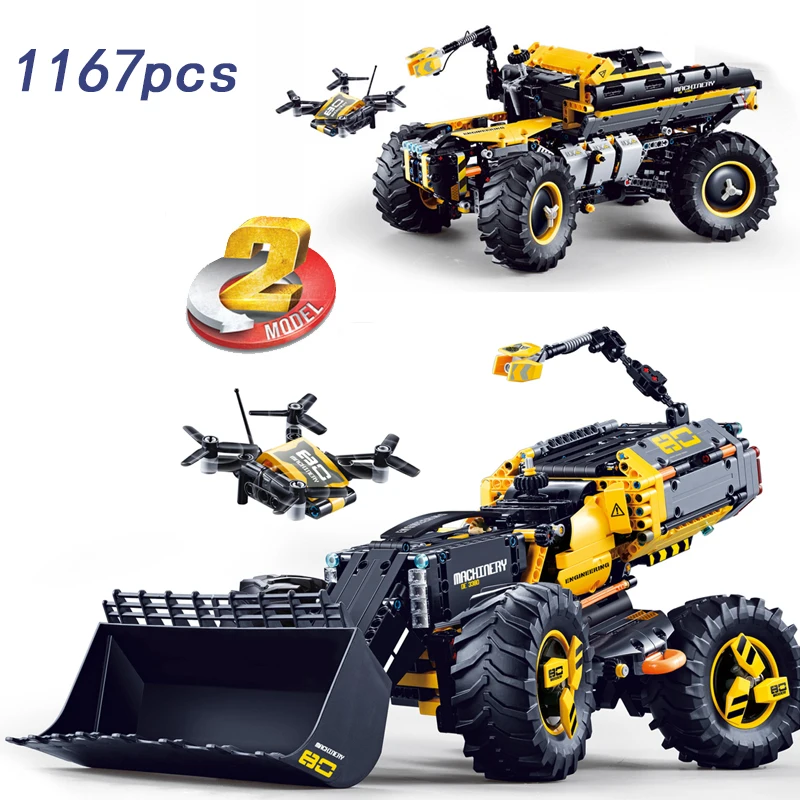 

Decool 3380 Technic Wheel Loader ZEUX 1167pcs Building Block Bricks DIY legoings Enlighten Technical Toys For Children Boy 42081