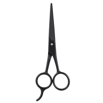 

Stainless Steel Beard Scissor For Barber Home Use Black Shaving Shear Beard Trimmer Eyebrow Bang Mustache Scissor 5.5 Inch