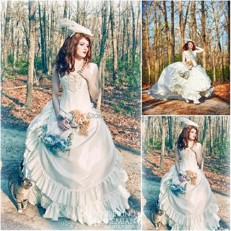 

Custom-madeOn sale R-046 19 century Vintage Costumes Victorian Gothic Lolita dress/Civil War Southern Belle Halloween dresses
