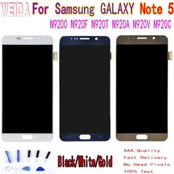 

WEIDA 5.7'' For Samsung GALAXY Note 5 LCD Touch Screen Digitizer Assembly without frame N9200 N920F N920T N920A N920V N920C