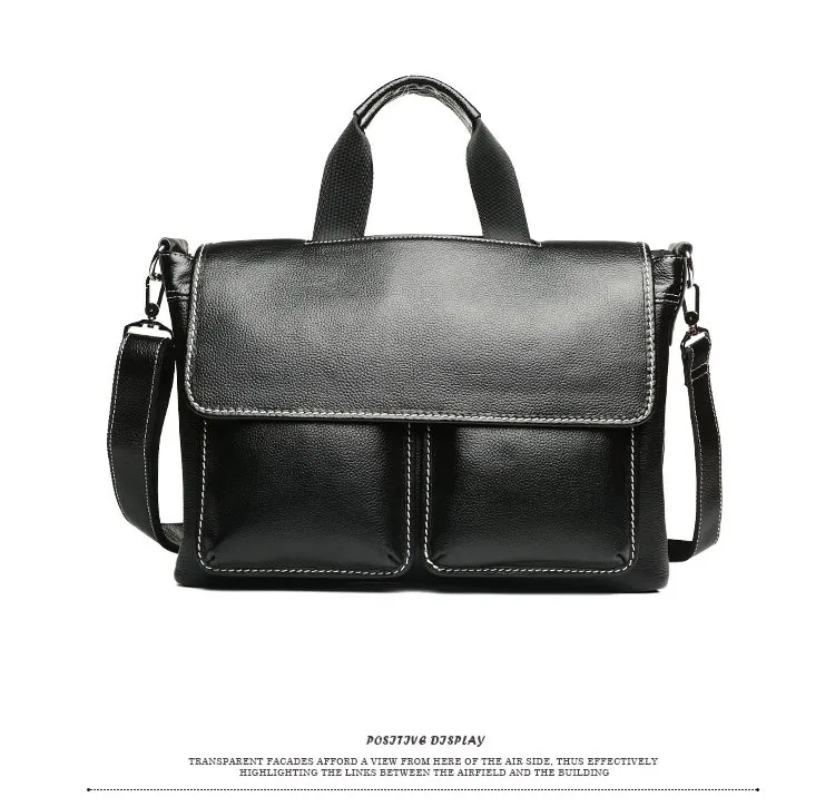Новая модная мужская сумка, деловая Мужская сумка из натуральной кожи, большие кожаные портфели, люксовый бренд, мужская сумка на плечо для ноутбука, сумка для компьютера