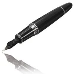 Новые и горячие Jinhao 159 черный и серебристый М Перьевая ручка Толстая подарок