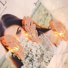 Праздничный светодиодный гирлянда с перьями, световые сказочные огни для свадьбы, дня рождения, рождественские комнатные украшения, гирлянда на батарейках