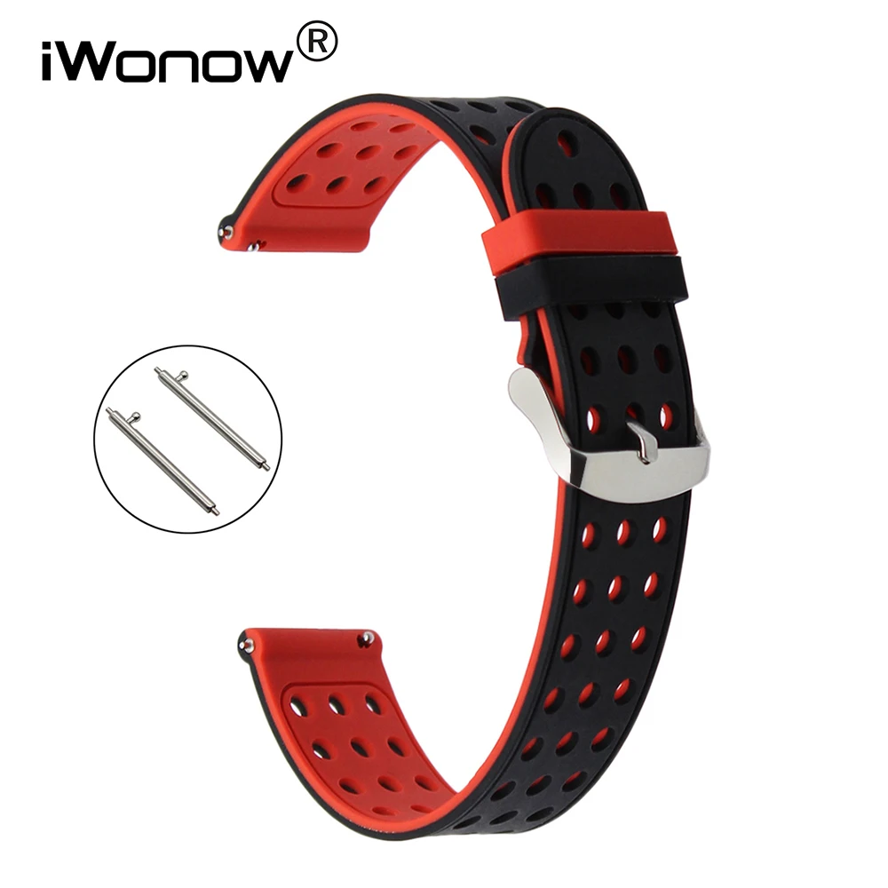 Acheter Libération rapide Caoutchouc Bracelet En Silicone 17mm 18mm 19mm 20mm 21mm 22mm 23mm 24mm Universel Montre Bande Sport Bracelet Poignet Bracelet