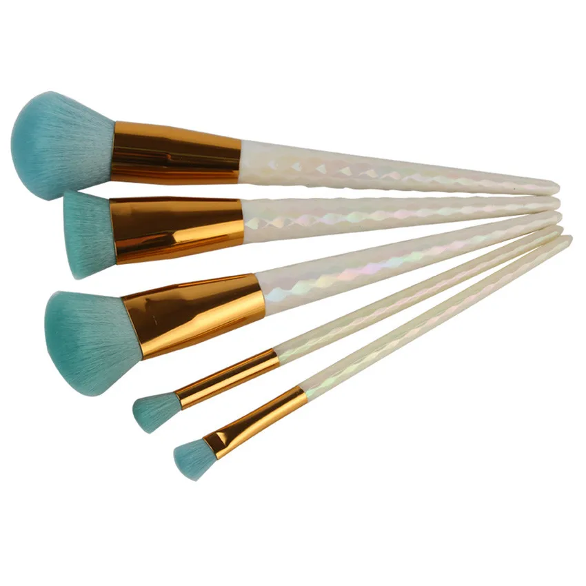 

5pcs  Spiral Handle Cosmetics Make up Tools Powder Contour Foundation Eyeshadow Brush Set