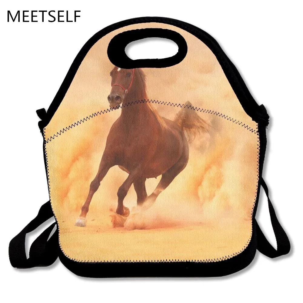 SAMCUSTOM 3D Print Pentium's horse Lunch Bags Insulated Waterproof Food