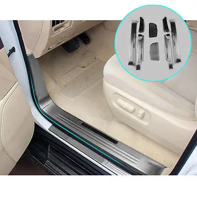 

10x Stainless For Toyota Land Cruiser 08-17 Door Sill Scuff Plate Cover Pad Trim
