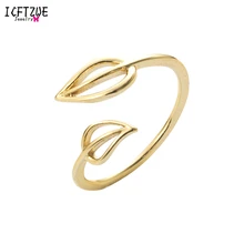 Gold Silver Toe Ring Double Leaf Medusa Rings For New Fashion Vintage Stainless Steel Jewelry Ladies Bague Femme