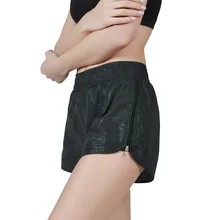 Новые женские спортивные шорты с боковой молнией однотонные цветные светоотражающие шорты для спорта FMS19