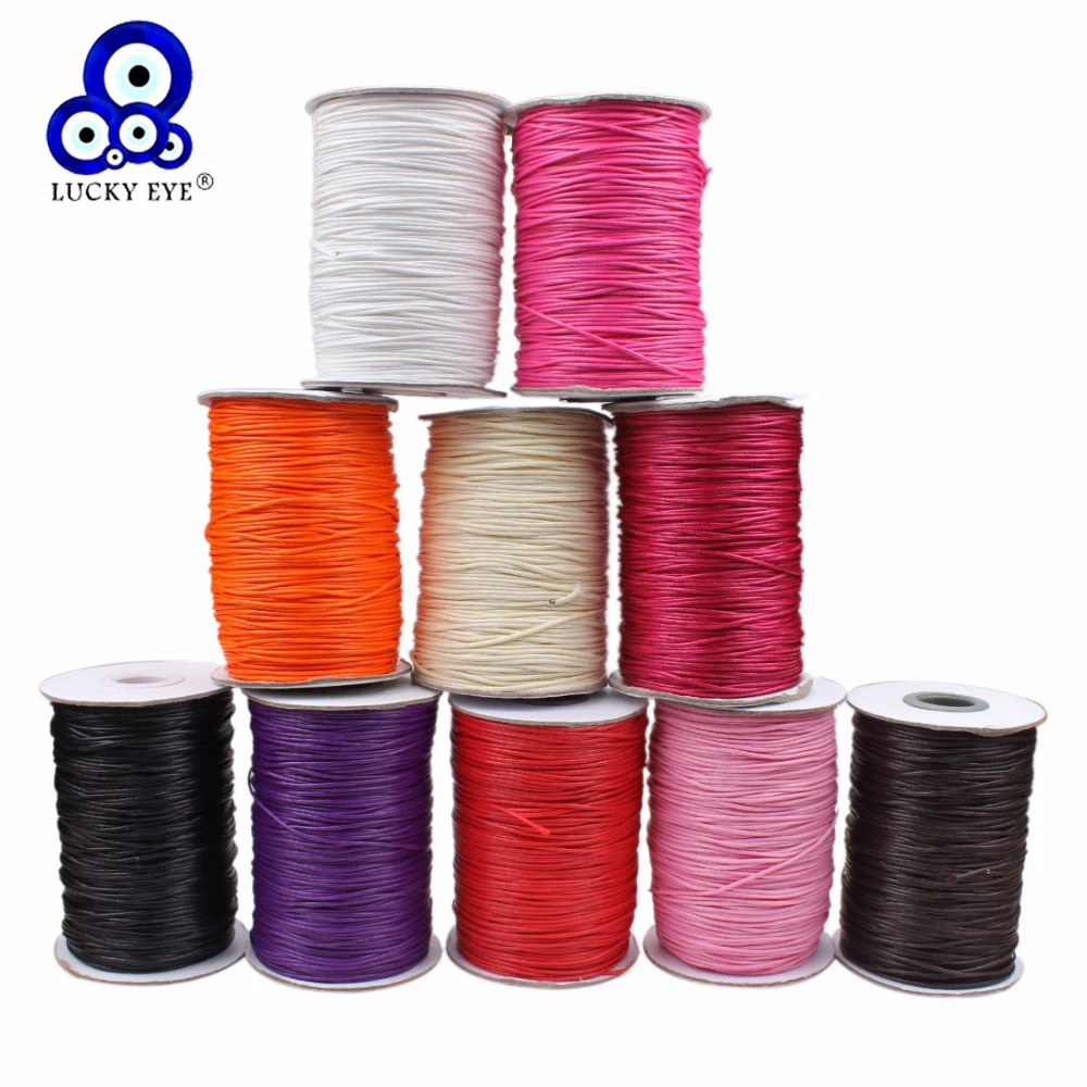 

Lucky Eye 15 meter Colorful Wax Line Wax Wire Wax Cords For Bracelet Necklace Rope Jewelry Accessories Jewelry Finding UF7683