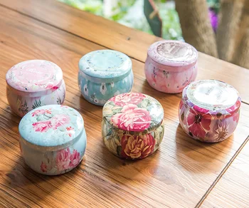 

Creative Colorful Round Wedding Candy Box Engagement Baby Shower Party Iron Gift Box Party Supplies W8244