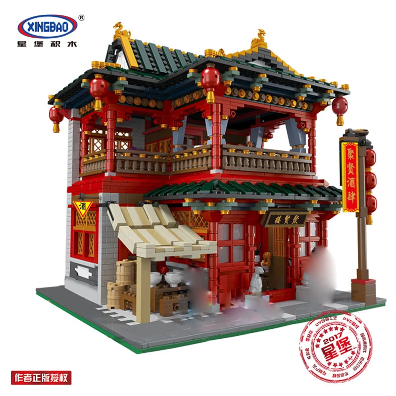 

Xingbao 01002 3267Pcs Creative MOC Series The Beautiful Tavern Set Children Educational Building Blocks Bricks Toys Model Gifts