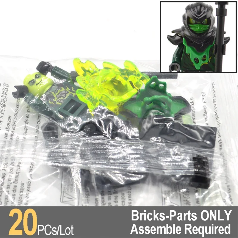 

20/50 PCs Lloyd Bricks Blocks Decool Morro Green Ninja Minifig Gift kids Toy with Garmadon skreemer DC0093