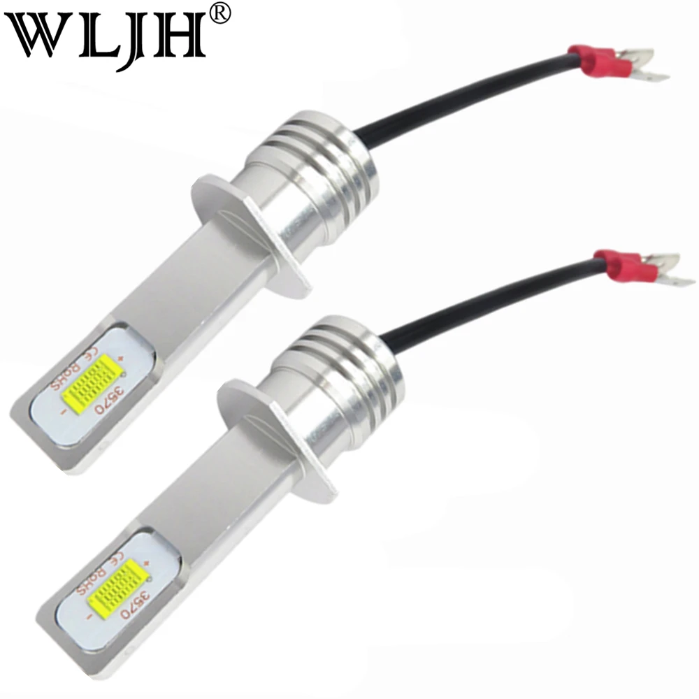 

WLJH 2x Upgrade Canbus 12V 24V H1 LED Bulb 1000 Lumen 72W Car Auto Driving DRL Daytime Running Lights Lamp Led Fog Light Bulbs