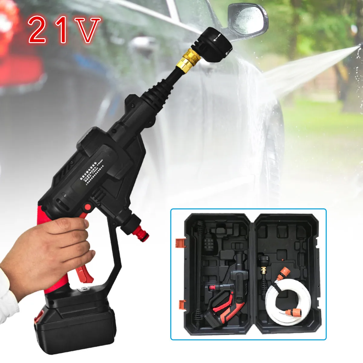 

Multifunctional Cordless Pressure Cleaner Washer Water Hose Nozzle Pump with Battery Car Washer