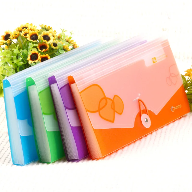 

Easy to create a simple elastic elastic note bag / document organ bag candy colors wholesale