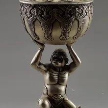 Рождественские украшения для дома+ коллекционный украшенный старинный тибетский, серебряный Будда держит шар дракон ладан горелка