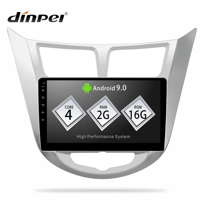 

Dinpei Android 9.0 Car Radio Multimedia Video Player Navigation GPS For solaris Hyundai 1 2 Accent Reina Verna sedan 2010-2016