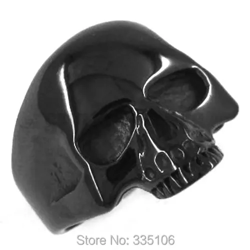 Classic Skull Biker Ring Stainless Steel Jewelry Punk Silver Black Gold Motor Biker Skull Ring Mens Boys Ring Wholesale SWR0036A