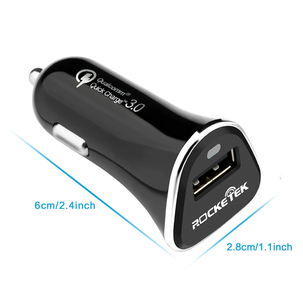 Rocketek usb شاحن سيارة 5 فولت 9 فولت 12 فولت سريع سريعة تهمة QC 3.0 2.0 الهاتف محول اكسسوارات ل HTC xiaomi LG samsung سيارة-شاحن